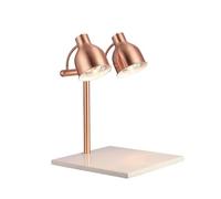 Lampada riscaldante per alimenti, lampada riscaldante per servizi di ristorazione a buffet, lampada riscaldante per alimenti commerciale da 500 W, per cucina e ristorante (doppia testa)(E)