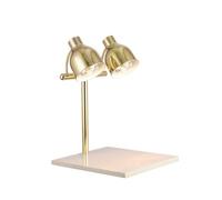 Lampada riscaldante per alimenti, lampada riscaldante per servizi di ristorazione a buffet, lampada riscaldante per alimenti commerciale da 500 W, per cucina e ristorante (doppia testa)(F)