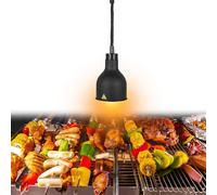 Lampada Riscaldante per Alimenti, Lampade Scaldavivande Cucina Altezza Regolabil 60-180cm, Lampade Riscaldanti per Cibo Commerciale, Lampada Riscaldante Cucina per Hotel a Buffet (Nero-19cm, 1PC)