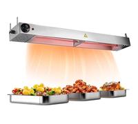 Lampada Riscaldante per Alimenti, Sospeso Lampade Scaldavivande Cucina, Acciaio inox Lampade Riscaldanti Commerciale per Buffet, Cucine e Hotel, Temperatura Regolabile 30-85°C (1PC, 60CM)
