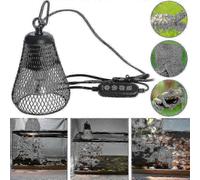 Lampada riscaldante per rettili con raggi UVA e UVB dimmerabili, ideale per terrari di tartarughe, lucertole e serpenti.