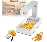 Lampada riscaldante professionale 1000W per patatine fritte, struttura in acciaio inox, con griglia e vassoio sgocciolatoio, ideale per fast food e cucine commerciali