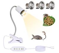 Lampada Riscaldante uvb Tartarughe di Terra d'acqua uvb + Abbeveratoio Tartarughe + 3 Lampadine Accessori Lampada Riscaldante Rettili Tartaruga Riscaldanti di Calore Led Anfibio Termica Lucertola