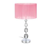 Lampada da tavolo soggiorno camera letto 54x29,5cm vetro metallo poliestere rosa