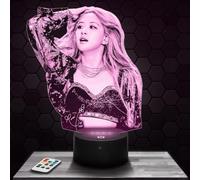Lampada RoseBlackP decorazione per camera da ragazza Lampada 3D RoseBlackP oggetto K-pop Corea Pop Coreana idea regalo deco luce soffusa luce notturna decorazione ufficio. Natale. regalo. TOP