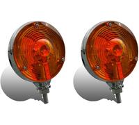 Lampada rotonda doppia faccia parafango camion trattori semirimorchi 12 v 4 p...