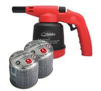 Lampada Saldatore Per Saldare accensione Piezo + 2 Bombole Gas Butano