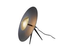 Lampada satellitare da comodino, decorazione di lusso, lampada da tavolo retrò, illuminazione per soggiorno e camera da letto, design moderno, decorazione unica (nero e oro)