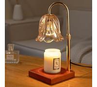 Lampada scalda candela, dimmerabile, altezza regolabile, timer, decorazione per camera da letto, soggiorno, decorazione per la casa, per cera profumata con 2 lampadine, regalo per la festa della mamma