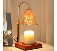 Lampada scalda candela, dimmerabile, altezza regolabile, timer, decorazione per camera da letto, soggiorno, decorazione per la casa, per cera profumata con 2 lampadine, regalo per la festa della mamma
