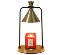 Lampada scaldacandele Senza Fiamma per vasetti Grandi e Piccoli, Timer dimmerabile con luminosità Regolabile, Decorazione Domestica sicura, Regalo aromatico per Le Donne(Metallic)