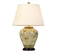 Lampada Scrivania Contemporanea Arum Lily Porcellana Ottone Anticato 1 Luce E27