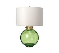 Lampada Scrivania Contemporanea Kara Vetro Metallo Ottone Vetro Verde 1 Luce E27