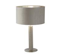 Lampada Scrivania Contemporanea Londra Acciaio Ottone Velluto Tortora 1 Luce E27
