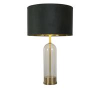 Lampada Scrivania Contemporanea Oxford Acciaio Ottone Tessuto Verde 1 Luce E27