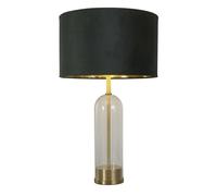 Lampada Scrivania Contemporanea Oxford Acciaio Ottone Tessuto Verde 1 Luce E27