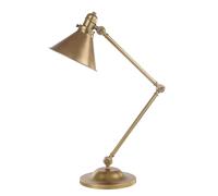 Lampada Scrivania Industrial Nordico Provence Acciaio Ottone Antico 1 Luce E27