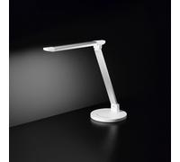 Lampada Scrivania Moderna Hal Alluminio Bianco Acrilico Satinato Led 7W Cct