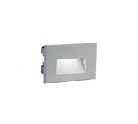 Segnapasso Liscio Da Esterno Moderno Spina Color Alluminio E Vetro Led 3W 4000K