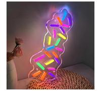 Lampada segnaletica Insegna Al Neon Con Spruzzi Arcobaleno Colorati Per Camere Da Letto, Bar, Feste, Camerette Dei Bambini, Decorazioni Murali Per Matrimoni 27x30cm
