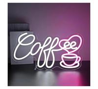 Lampada segnaletica Insegna Luminosa Al Neon Coffee Con Interruttore Dimmerabile Per Attività Commerciali, Bar, Ristoranti, Club, Negozi, Decorazioni Murali 42.5cmx22.8cm