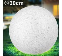 Bakaji Lampada Design Sfera da Giardino Diametro 30 cm Luce Illuminazione Esterno da Terra o Tavolo Attacco E27 Lampadina Max 30 W Decorazione Effetto Pietra con Picchetti di Fissaggio Terreno