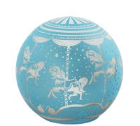 Lampada sfera in vetro con led Cm. 15 - Giostra cavalli celeste