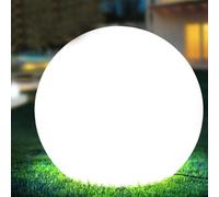 Lampada Sfera Luminosa da Giardino Esterno Impermeabile IP65 con Picchetto Attacco E27 220V per Lampadine LED Bianco Design Moderno Elegante Illuminazione Decorativa da Terra Casa Terrazza (Ø 50 cm)