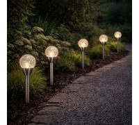 Lampada Sfera Solare Inox 5 Pezzi - ProGarden