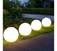 Lampada Sferica Da Esterno Set Di 4 Con Picchetto Bianco [EEK: Inaditato]