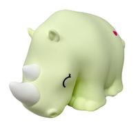 LAMPADA SILICONE 3D RINOCERONTE COMODINO LUCE LED COLORATE BATTERIE RICARICABILI