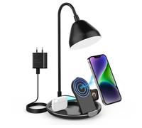 LAMPADA SMART 5 IN 1 CON CARICATORE WIRELESS IPHONE SAMSUNG CARICA AIRPODS WATCH [EEK: A]