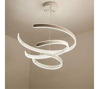 Lampada soffitto, Lampada a Sospensione, lampadari a LED - Lampadari soffitto circolari Regolabili Foyer, Illuminazione contemporanea a 3 Anelli, Sala Pranzo, Soggiorno, Luce Naturale in Bianco