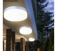 Lampada Soffitto per Esterni Plafoniera LED Patio Argento da Balcone [EEK: F]