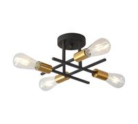 Lampada Soffitto Sputnik Ottone Nero 4 o 6 Luci E27 Ø33/52cm | Stile Moderno