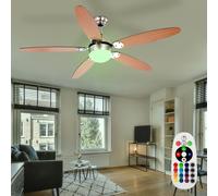 Lampada Soffitto Ventilatore da Interruttore Vor-Rücklauf Telecomando LED E14 [EEK: F]