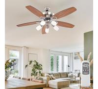 Lampada Soffitto Ventilatore da Soggiorno Stanza Telecomando LED D 130 CM [EEK: G]