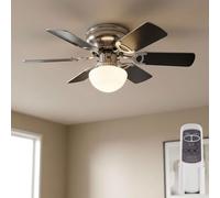 Lampada Soffitto Ventilatore da Stanza Bianco 3 Livelli Telecomando MDF D 76 CM [EEK: Non valutato]