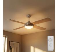 Lampada Soffitto Ventilatore da Ventola LED Telecomando Vor-Rücklauf Legno
