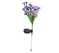 Lampada Solare a LED da Incasso a Terra, Luce Decorativa Creativa a Forma di crisantemo per Giardino, Patio, Prato e Unica Luce Solare a Forma di Fiore per vialetti e spazi Esterni.