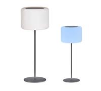 Lampada solare a LED dimmerabile con telecomando Decorazione da giardino Lampada da tavolo Lampada da esterno Lampada da giardino a batteria, cambio colore RGB, bianco caldo, DxH 15 x 39,5 cm
