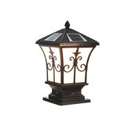 Lampada Solare A LED per Esterni, Illuminazione Dal Tramonto All'Alba, Lampade Solari per Esterni, Lampada A Pilastro Solare, Apparecchio di