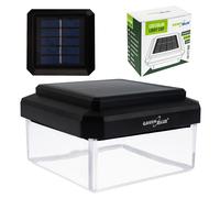GreenBlue Lampada Solare a LED da Palo, 100x100 mm, Luce Bianca Calda 3200K, Nera, 8 Lumen, Autonomia 8 Ore, GB128 WW