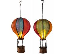 Expo Börse Lampada Solare Pensile Da Esterno a Fiamma LED, H 55 cm, 2x [EEK: Nicht bewertet]