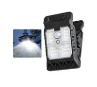 Lampada solare a morsetto per esterni, con clip, portatile, impermeabile, con sensore per cortile, giardino, patio, campeggio, luci da parete