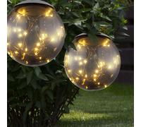 Lampada Solare A Sospensione LED Palla Fumosa Set Di 2