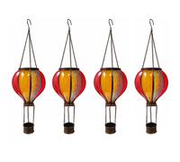 Lampada Solare A Sospensione Heißluftballon 4 Set Luce LED Esterna Fuoco [EEK: Non valutato]
