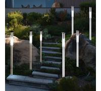 Lampada Solare a Spiedo Esterni da Percorso LED Acciaio Inox Chiodi Opale 7x