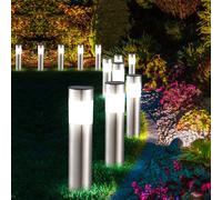 Lampada Solare a Spiedo Esterni LED Lampione Acciaio Inox Chiodi 12er Set