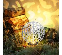Lampada Solare a Spiedo Luce per Esterni LED Effetto Argento Chiodi Stanzungen